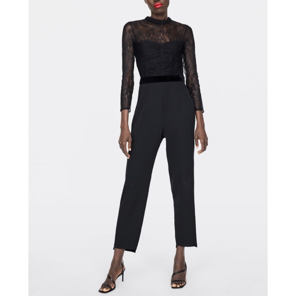 COPY - ZARA Mixed Jumpsuit with Lace
